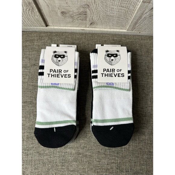 Pair of Thieves Other - Pair of Thieves Mens Striped Cushion Low Cut Socks Size 6-12 White Black 6 Pairs